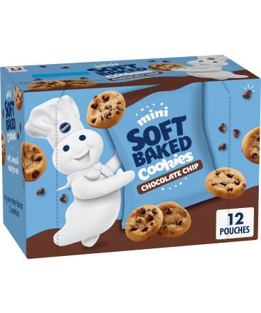 Pillsbury Mini Soft Baked Cookies, Chocolate Chip, Snack Bags, 12 ct