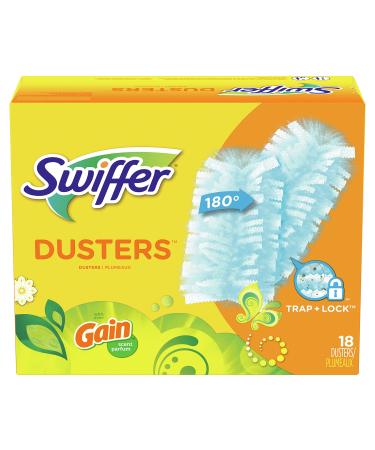 Swiffer 180 Dusters, Ceiling Fan Duster, Multi Surface Refills with Gain Scent, 18 Count