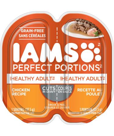 IAMS Perfect Portions Healthy Wet Cat Food Adult Grain Free Cuts in Gravy - Chicken + Tuna Flavours (24 Pack each) Cat Food + Cat Food - Tuna - Buy Online on SooperMarket.com