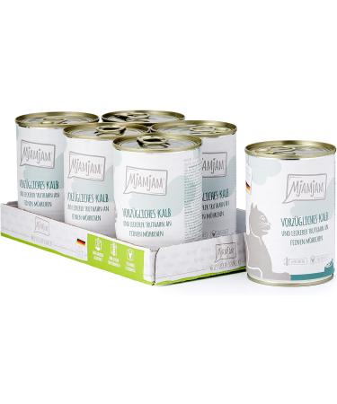 Mjamjam Premium Wet Cat Food - Calf & Turkey with Carrot - 6 x 400g Mixing Package III Bundle - Buy Online on SooperMarket.com