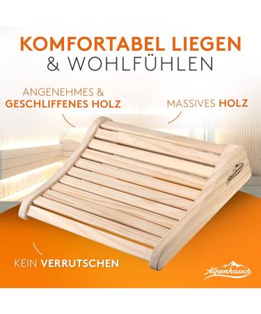 Alpine Breath Sauna Headrest | 100% Natural Wood | Ergonomic & Comfortable Sauna Head Support for Infrared Cabins | Premium Sauna Accessories - Buy Online on SooperMarket.com