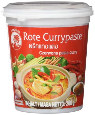 Cock curry paste red medium -sized authentic Thai cooking natural ingredients vegan halal and gluten -free (4 x 200 g) 4 Pack 200 g (4 Pack)
