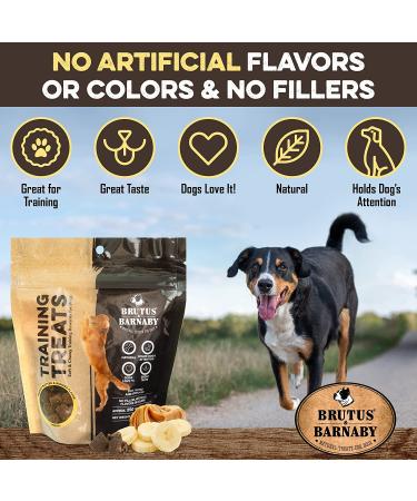 BRUTUS & BARNABY Peanut Butter & Banana Training Treats for Dogs - 8oz Pack - All-Natural Vegan Reward for Puppy Training - Buy Online on SooperMarket.com