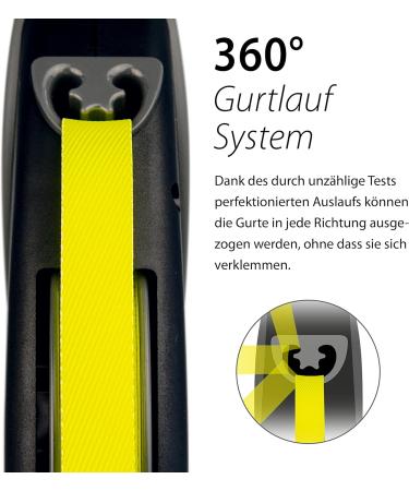 Buy Flexi Giant Professional L Dog Leash 10m - For Dogs Up to 50kg | Black/Neon Yellow - International Shipping Available - Buy Online on SooperMarket.com