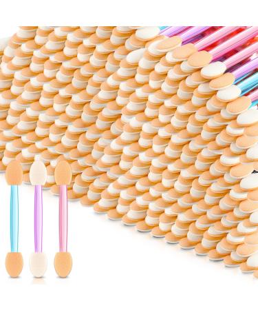 Tanlade 500 Pcs Eyeshadow Applicators Disposable Eye Makeup Applicators Eye Makeup Brushes Eyeshadow Double Sided Sponge Applicators for Women Lady Girls(Mixed Colors 2.56 Inch) 2.56 Inch Mixed Colors