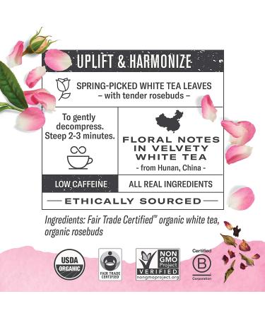 Numi Organic White Rose Tea - 16 Count Box of Premium White Tea Bags - Buy Online on SooperMarket.com