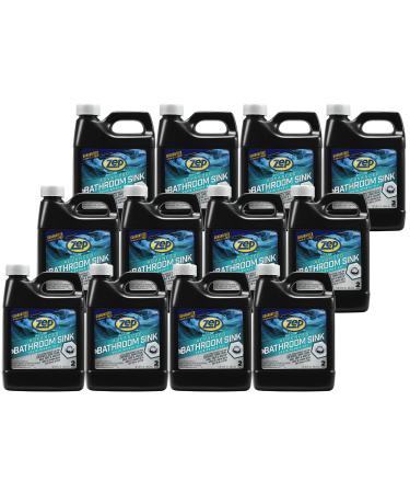Zep Advanced Bathroom Sink Drain Opener Gel - 32 Ounce - U49310 - Formulated for Toothpaste Shave Cream Hair Soap and Makeup (32 oz 12)