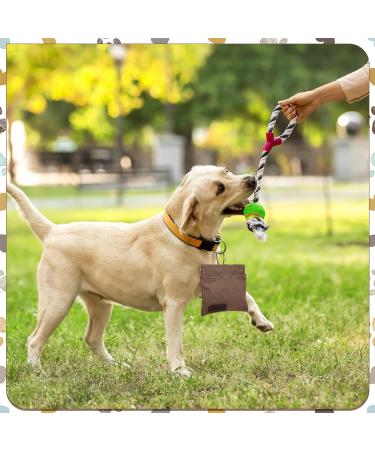 Portable Dog Training Treat Bags - Hands-Free Snack Dispenser for Dogs (2 Pack Green & Brown) - International Shipping Available - Buy Online on SooperMarket.com