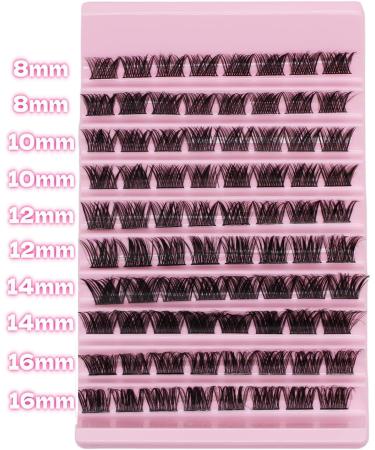Selawasty 80pcs Lash Clusters D Curl Mega Volume Wispy Individual Eyelash Extensions - DIY at Home (S5-D-8-16MIX) - Buy Online on SooperMarket.com