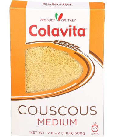 Colavita Medium Couscous 1.1 lb Box - 12 Count Pack of 1 | Authentic Mediterranean Pasta - Buy Online on SooperMarket.com