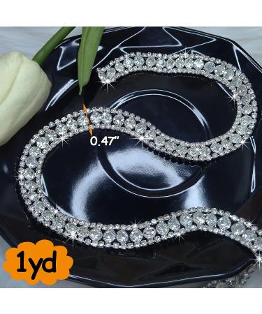Yhsheen 1 Yard Elegant Pearl Crystal Rhinestone Trim for DIY Decoration and Bridal Costume Embellishment - Style 2 - Buy Online on SooperMarket.com