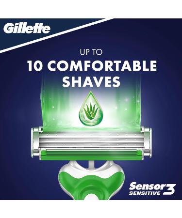 Gillette Sensor3 Men's Disposable Razor Bundle | Sensor3 and Sensor3 Sensitive (4 Razors Each) Razor + Razor 4 Count 4 Count (Pack of 1) - Buy Online on SooperMarket.com