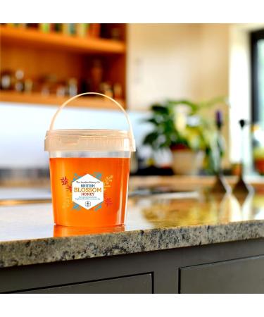 London Honey Company - British Blossom Honey Bucket 1.3kg - 100% Pure Natural Unpasteurised Raw Honey - Sustainably Produced from our own Beehives. - Buy Online on SooperMarket.com
