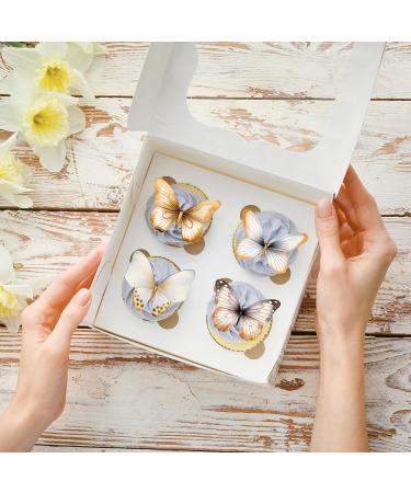 30 x Pre-Cut Beautiful Gold Golden Pastel Butterflies Edible Wafer Rice Paper Cupcake Cake Dessert Toppers - Buy Online on SooperMarket.com