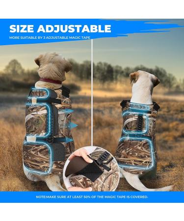 Kemimoto Camo Neoprene Dog Hunting Vest - 5mm Thick Chest Protection - Adjustable & Comfortable for Medium Dogs - Buy Online on SooperMarket.com