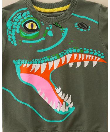 Boys Dinosaur Sweatshirt - Cotton Casual Top for Kids 4-5 Years - Buy Online on SooperMarket.com