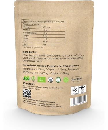 Peruvian "Blend" Ceremonial Cacao by The Jasper Cacao Project (250 Grams) - Buy Online on SooperMarket.com