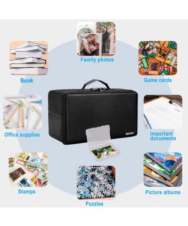 ENGPOW Fireproof Photo Storage Box with Lock - Organize & Protect Valuables, Portable Collapsible Container for Photos & Pictures + 12 Inner Cases - Buy Online on SooperMarket.com