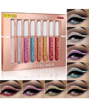 Sparkle All Day: Sumeitang 8 Colors Glitter Eyeliner Set - Waterproof, Longlasting & High Pigmented Eyeliner Kit - Buy Online on SooperMarket.com