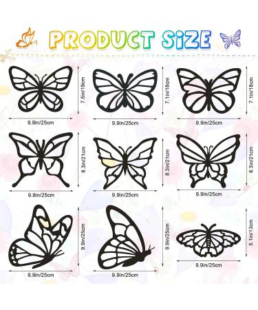 9-Piece Butterfly Suncatcher Craft Kit with 12 Colors Tissue Paper - Kid-Friendly DIY Window Art & Party Favors - Buy Online on SooperMarket.com
