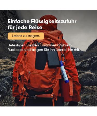 PureWell Portable Water Filter - Removes 99.99% Pollutants for Hiking Trekking & Travel - 1 Pack - Buy Online on SooperMarket.com
