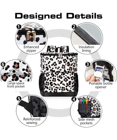 Wolka 35 Can Backpack Cooler - Insulated, Leak Proof, Waterproof, Lightweight - Ideal for Beach, Camping, Hiking - Snow Leopard Design - Great Gift for Men and Women - Buy Online on SooperMarket.com