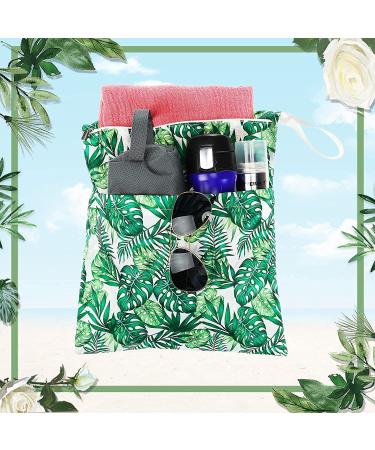 Waterproof Wet Bag Set - 4 Pieces Reusable Washable Wet Dry Bags for Travel, Beach, Swimwear, Diapers - Hawaii Design - 12 x 14 Inch - Buy Online on SooperMarket.com