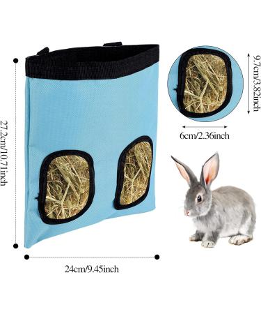 Rabbit Hay Feeder Bag Guinea Pig Hay Feeder Storage Racks 600d Oxford Cloth Fabric Hanging Feeding Hay for Hamsters Bunny Small Animals (Blue) - Buy Online on SooperMarket.com