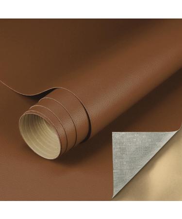Cahomo Large Leather Repair Patch 23.6x118 inch (1 Roll) Leather Repair Tape Self-Adhesive Patches Kit for Cupboard Leather Bag car seat Sofa Furniture Repair Brown 23.6x118 inch (1 Roll) Brown