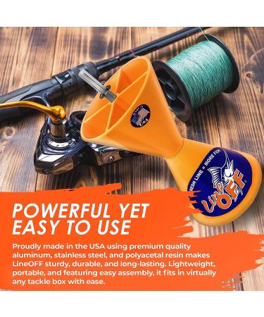 LineOFF Fishing Line Winder Spooler (Orange) - Electric Drill Powered Stripper Tool - Buy Online on SooperMarket.com