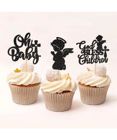 25Pcs Easter God Bless Cupcake Toppers Cross Angel Toppers Cupcake Decoration Christian Cake Toppers Christian Party Decorations Supplies Cy-24-xs-122 - Buy Online on SooperMarket.com
