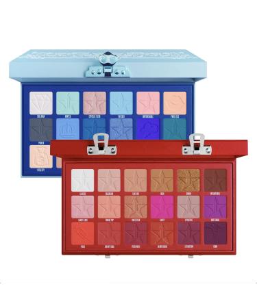 Jeffree Star Cosmetics Blood Sugar Blue Blood Eyeshadow Palette Royalty Collection - 2 Pcs Bundle