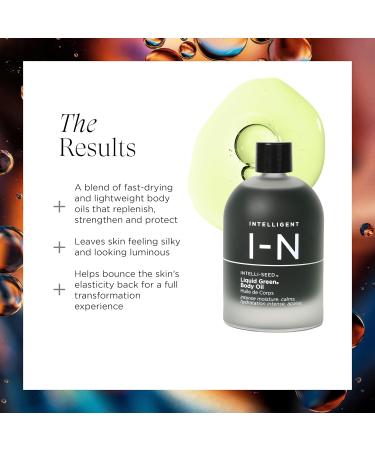 Liquid Green Body Oil - Intensive Hydration & Radiance | Antioxidant Vegan All Skin Types - 3.4 Oz International Shipping - Buy Online on SooperMarket.com