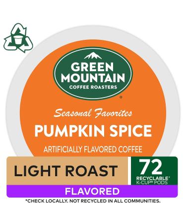 Green Mountain Pumpkin Spice K-Cup Pods 72 Count - Flavored Light Roast Coffee - Buy Online on SooperMarket.com