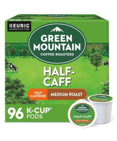 Green Mountain Coffee Roasters Half Caff Single-Serve Keurig K-Cup Pods Medium Roast Coffee 96 Count
