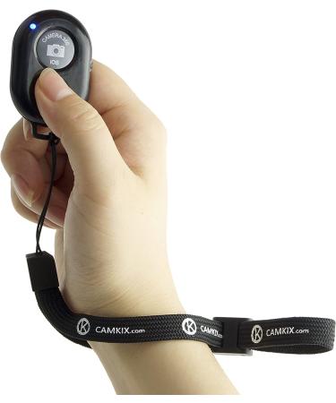 CamKix Bluetooth Camera Shutter Remote for Smartphones - Black Wireless Clicker for iOS and Android - Capture Stunning Photos and Selfies - with Wrist Strap - Buy Online on SooperMarket.com