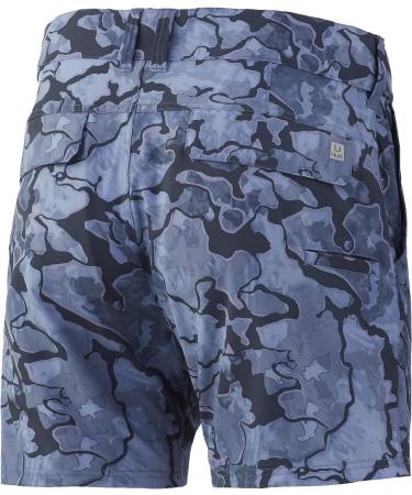HUK Men's Lowcountry 6 Performance Fishing Shorts - Current Erie, X-Large - Buy Online on SooperMarket.com