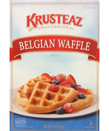 Krusteaz BELGIAN WAFFLE Mix 5lbs. (2-Pack) Restaurant Quality
