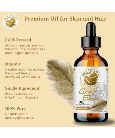 Buy Bella Terra Oils Clear Emu Oil for Hair & Skin - 1 Gallon Non-Greasy Highly Absorbable Moisturizing - Pack of 10 | International Shipping Available - Buy Online on SooperMarket.com