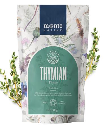 Thyme tea cut (300 g) Monte Nativo |Thyme dried |As herbs tea spice or in spice mixtures |100% pure and natural |With a rich aroma |For cooking as a tea gift thyme 300 g (1 Pack)