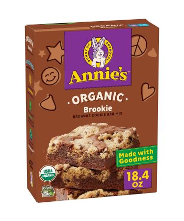 Annie's Organic Brookie Cookie Brownie Bar Baking Mix, Made With Real Chocolate Chips, 18.4 oz.