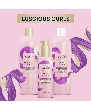 Suave Pink Luscious Curls Styling Cream - Curl Defining Cream 4.75 oz - Buy Online on SooperMarket.com
