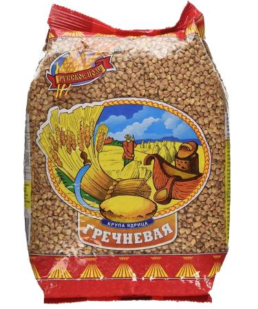 "Russkoe Pole" Buckwheat groats 30.8 Oz/ 900 grams 100% Whole grain Pack of 1