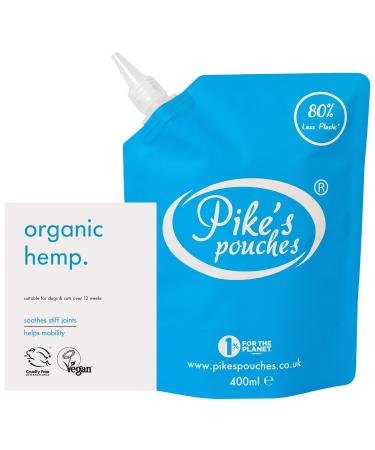 Pike's Pouches Organic Hemp Seed Oil for Dogs & Cats UK 400ml More Omega 3 6 9 than Salmon Oil Cod Liver Oil & Fish Oil | Joint Supplement Ideal for Senior Pets | 100% Pure Cold Pressed & Vegan Organic Hemp 400 ml (Pack of 1)