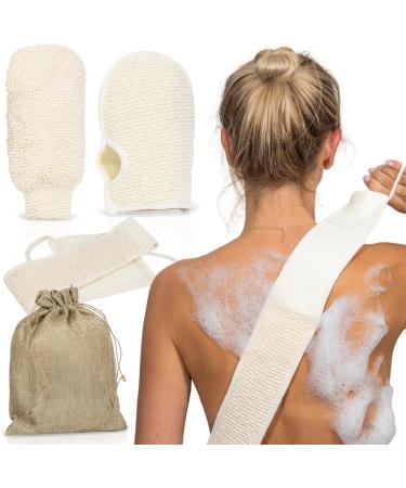 Exfoliating Glove Set with Body Scrub Brush - Dead Skin Remover | UK Seller - Buy Online on SooperMarket.com