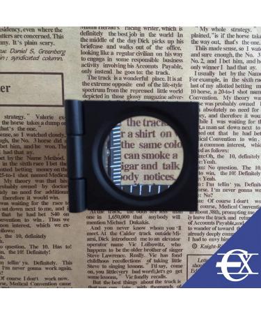 EUROXANTY 10X Magnifying Glass 28mm | Mini PVC Folding Magnifier with Tool Scale | Optical Glass Portable Magnifying Lens - Buy Online on SooperMarket.com