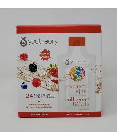 Youtheory Sugar Free Natural Berry Collagen Liquid Healthy Skin Formula - 24 Liquid Packets (720ml) - Buy Online on SooperMarket.com