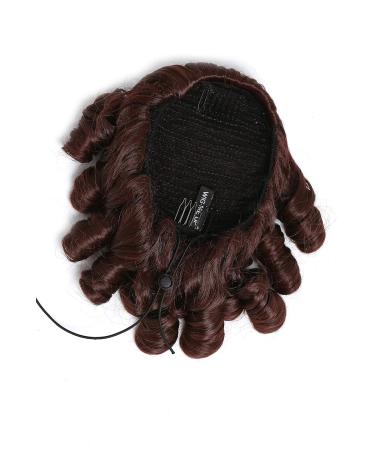 Shop WIG ME UP 2213-HT-33 Hairpiece - Victorian Braid Curls & Corkscrew Curls in Mahogany Brown | International Shipping Available - Buy Online on SooperMarket.com