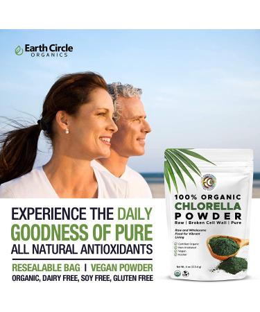 Organic Chlorella Powder 4 oz - Earth Circle Organics | Superfood & Nutrient-Rich Supplement - Buy Online on SooperMarket.com