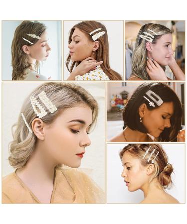 Elegant Handmade 18 Pcs Pearl Hair Clips for Women and Girls - Perfect Fashion Accessories for Party, Wedding, and Daily Wear - Buy Online on SooperMarket.com